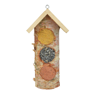 Casa de Troncos para Alimentación de Aves Casa de Troncos para Alimentación de Aves